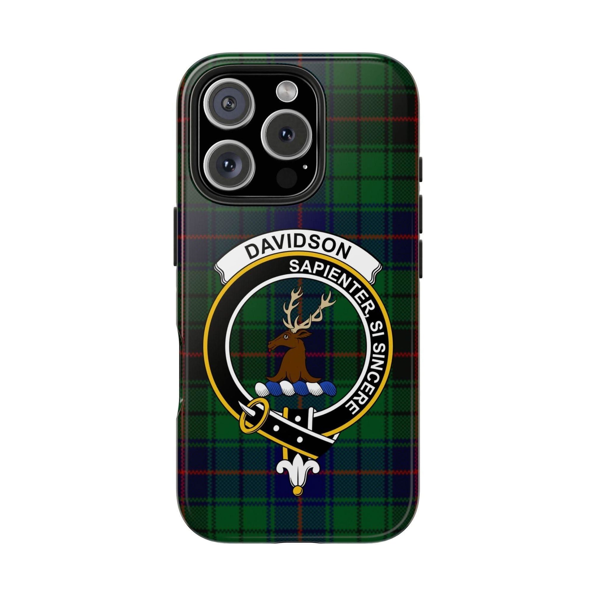 Davidson Clan Crest Tartan Cell Phone Case - Celtic Ancestry Gifts