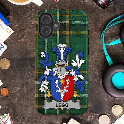 Legg Family Crest Shield Design Cell phone cover - Celtic Ancestry Gifts
