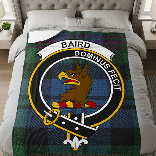 Baird Dominus Fecit Family Crest Tartan Blanket product