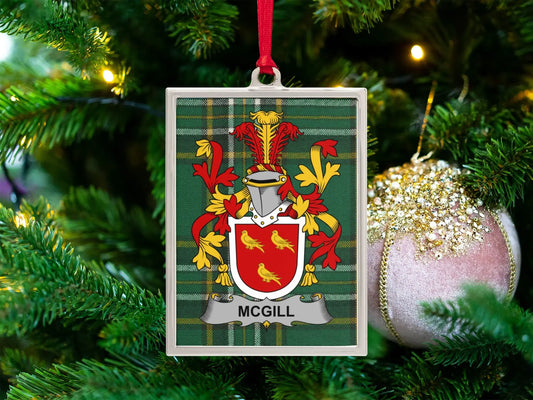 McGill Family Crest Christmas Tree Ornament product