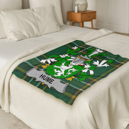 Hume Surname Irish Tartan Throw Blanket - Living Stone Gifts