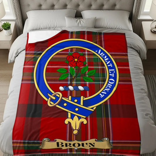 Personalized Family Crest Tartan Blanket product type