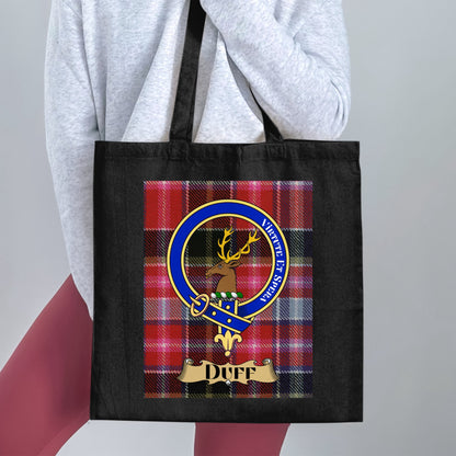 Duff Clan Scottish Tartan Badge Duff Tote Bag - Living Stone Gifts