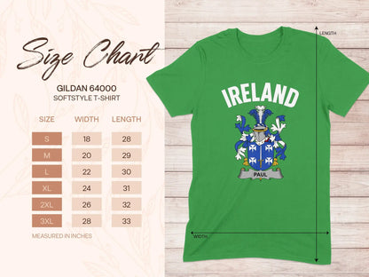 Ireland with Coat of Arms Design T-Shirt