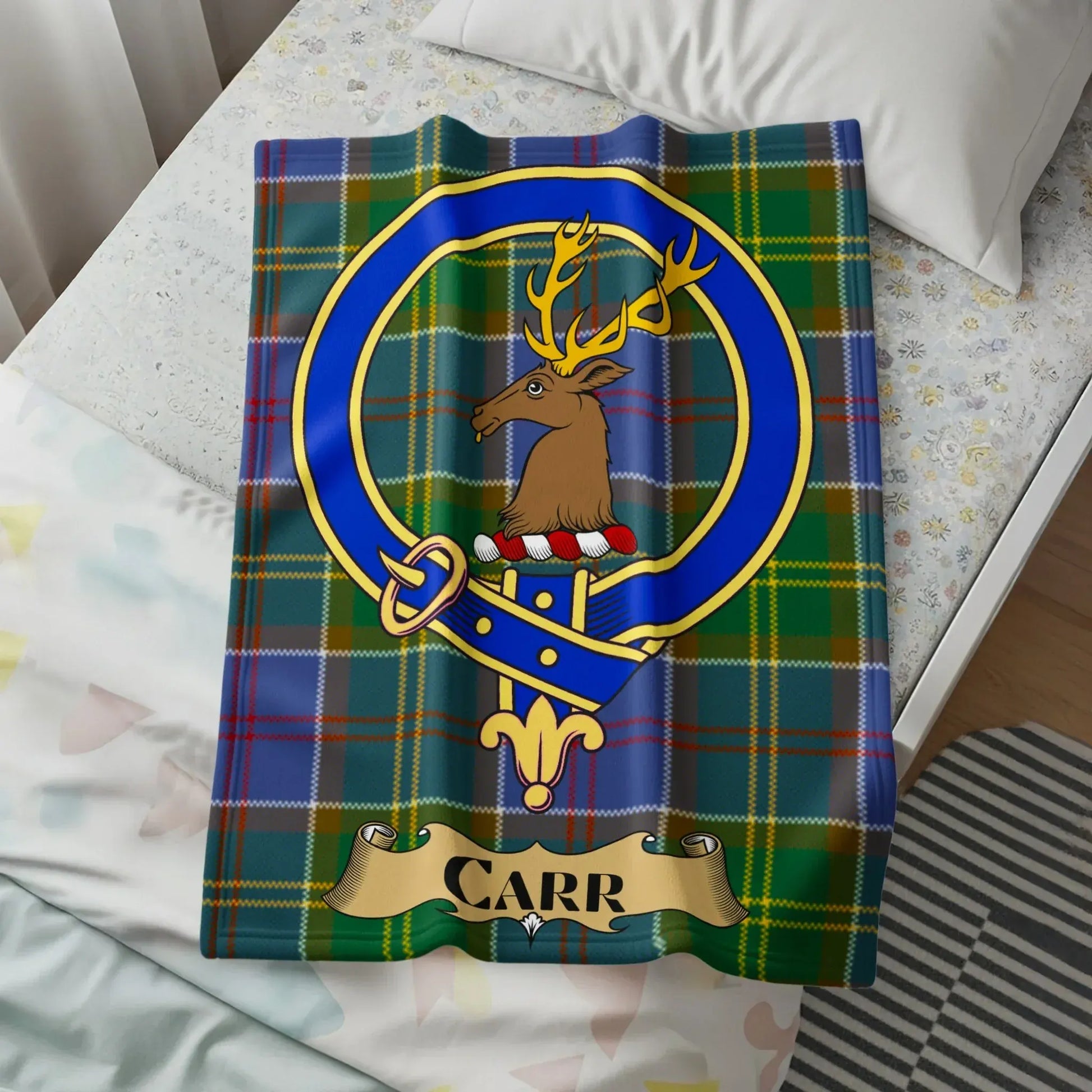 Carr Clan Tartan Print Blanket cozy warm product type