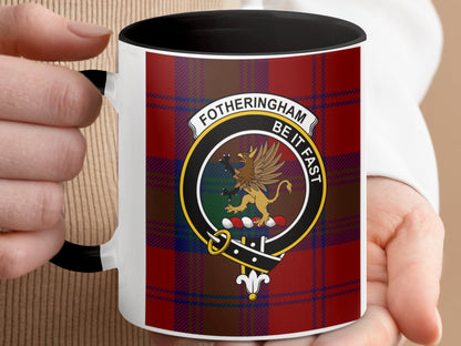 Clan Fotheringham Scottish Tartan Crest Mug - Living Stone Gifts