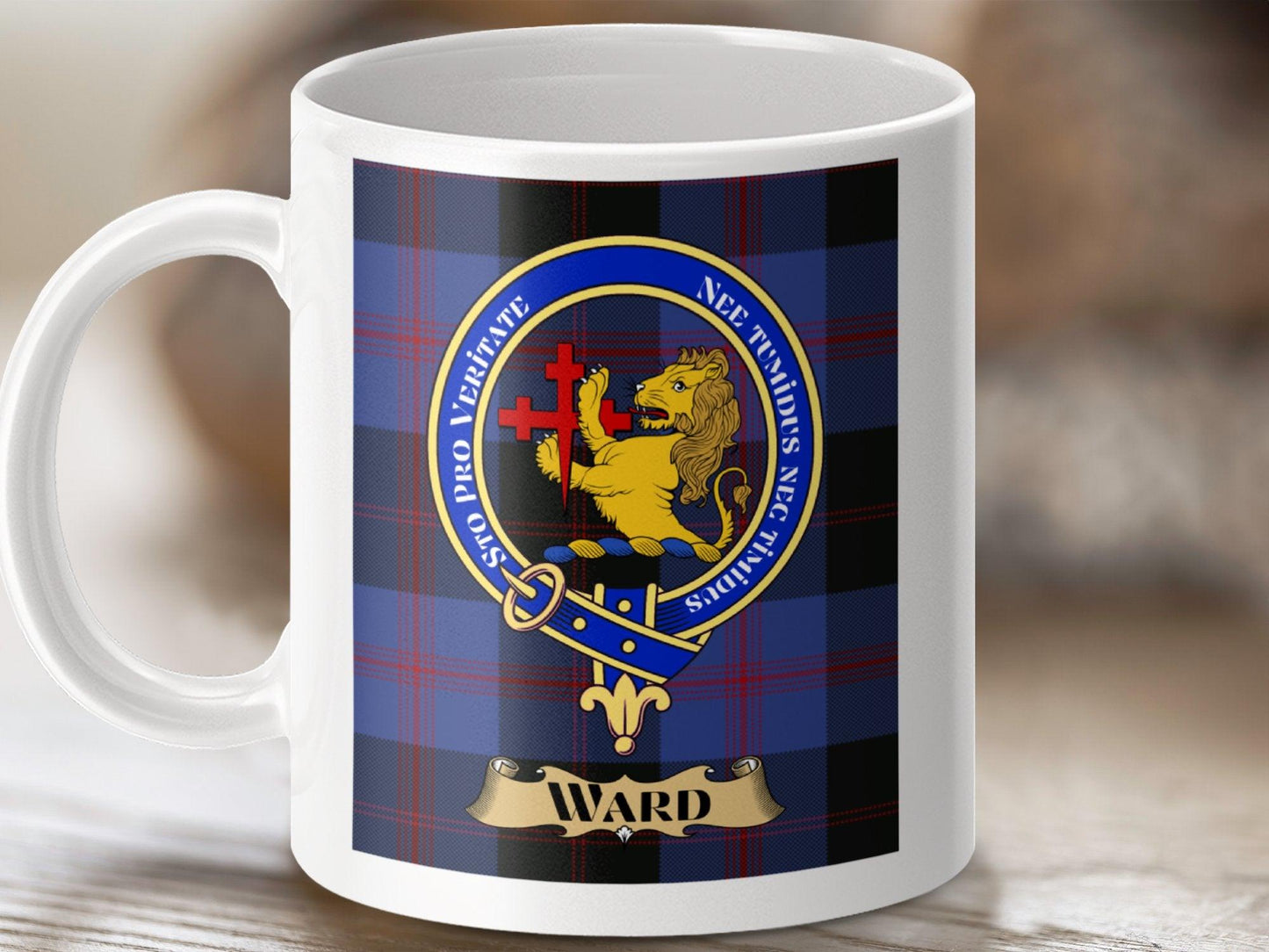 Family Crest Plaid Pattern Printed Mug Product