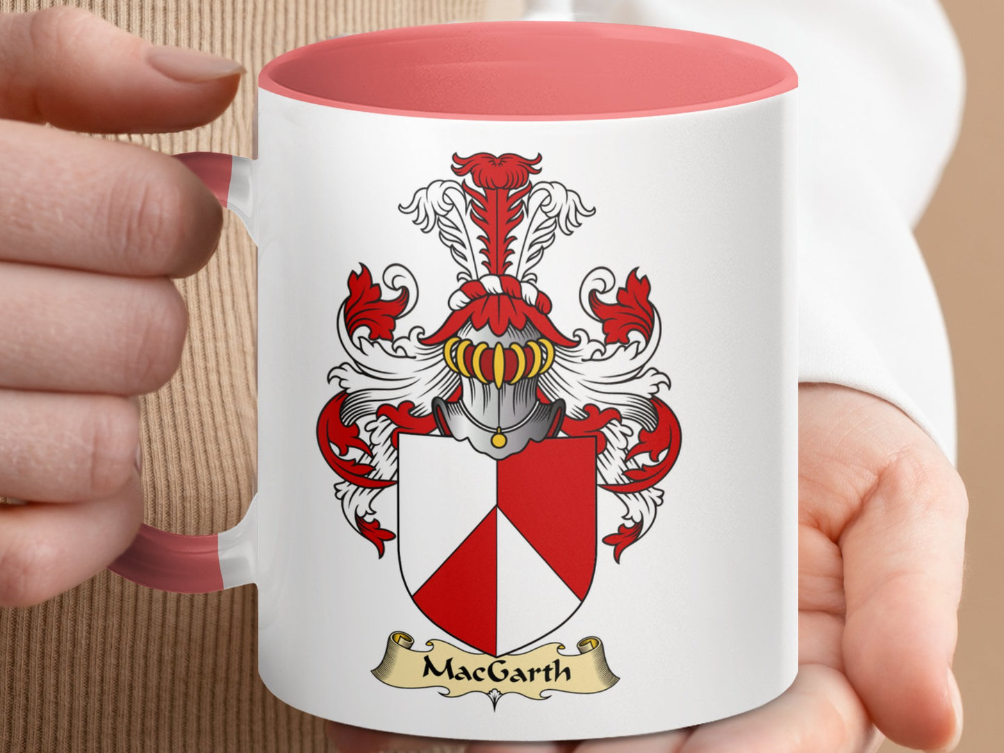 MacGarth Family Crest Heraldic Design Accent Coffee Mug - Living Stone Gifts