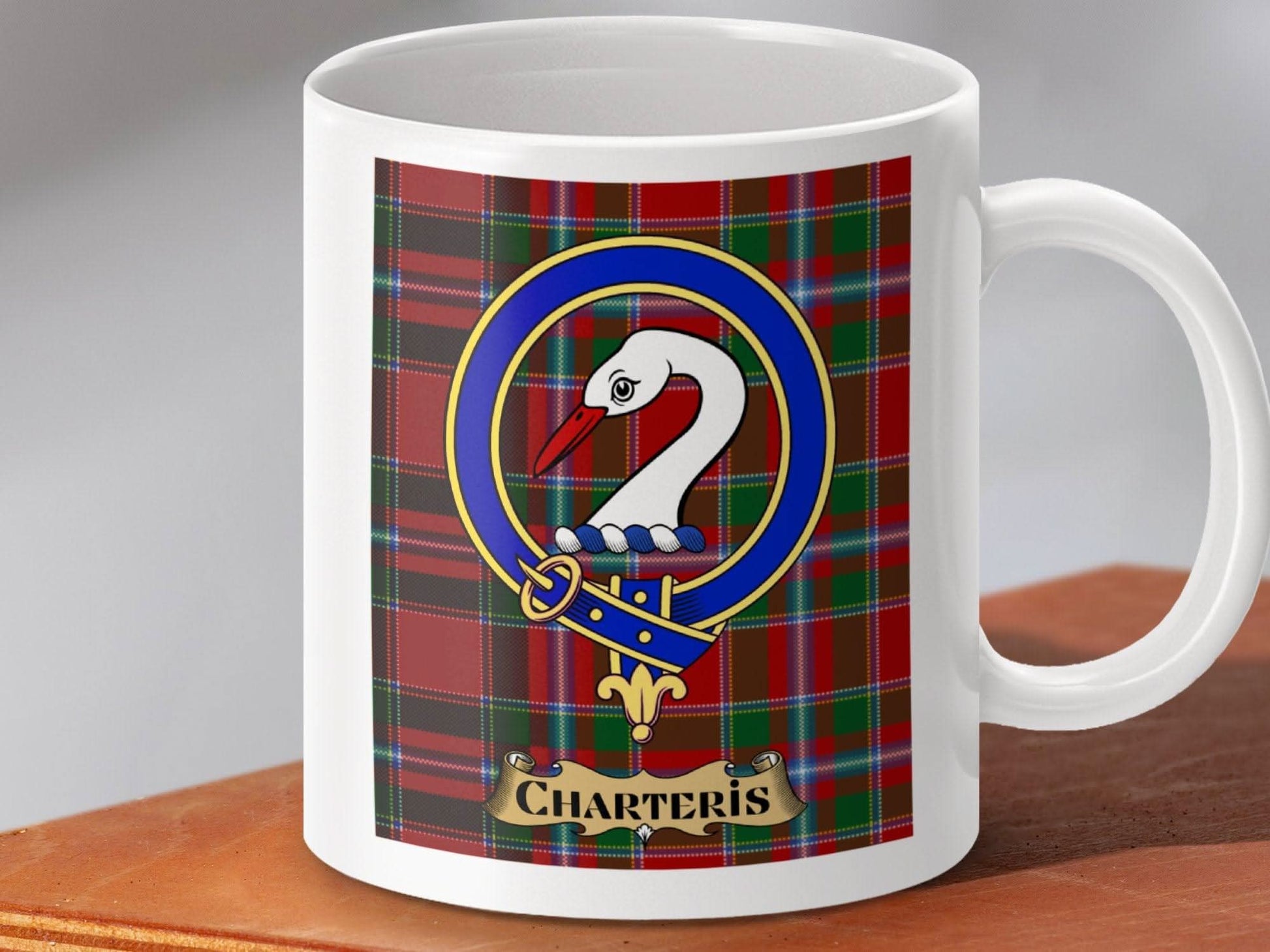 Charteris Tartan Clan Crest Mug Personalized Product