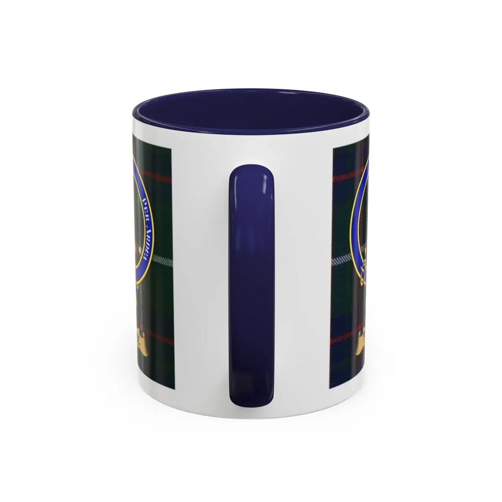 Tyree clan crest mug shown in 11 oz and 15 oz sizes