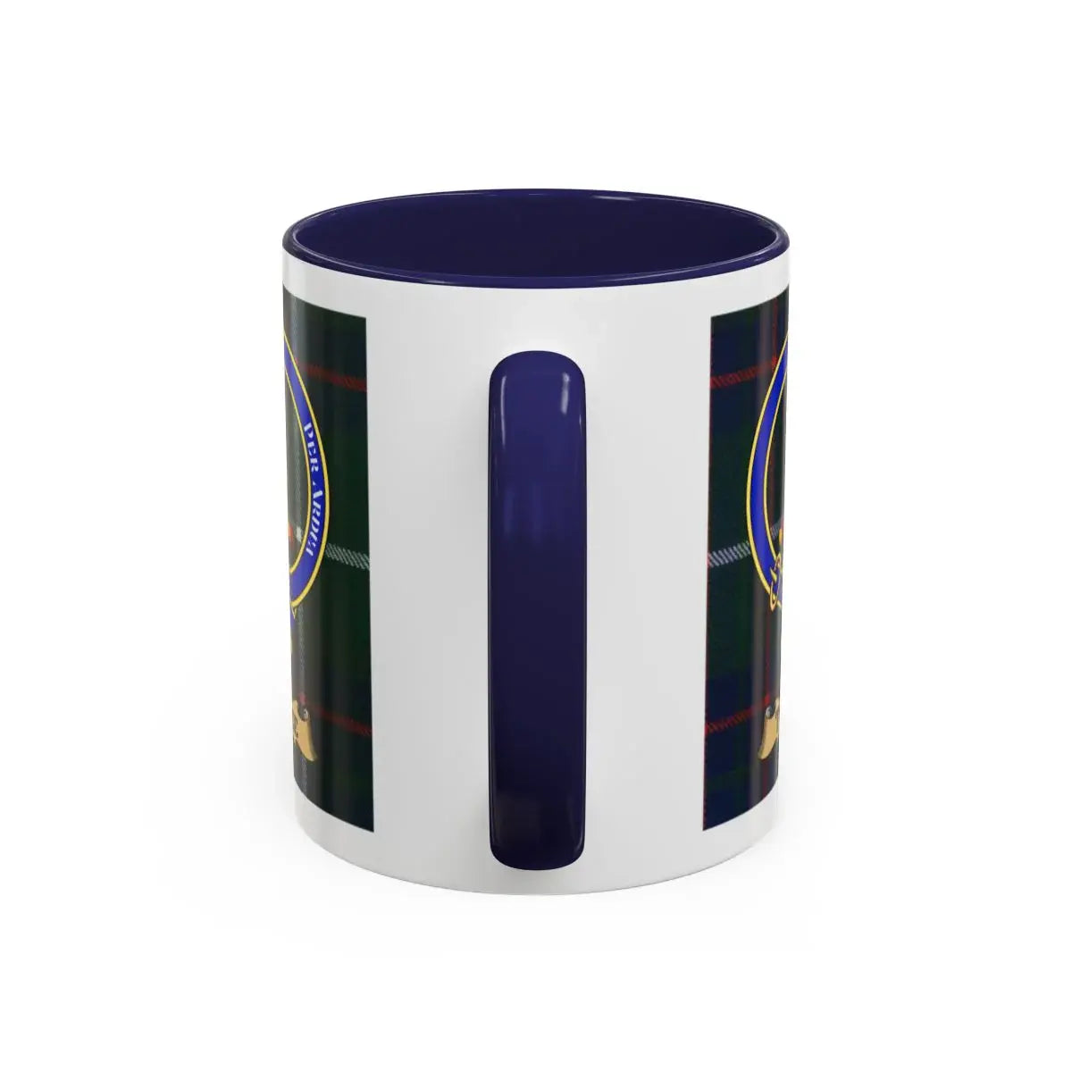 Tyree clan crest mug shown in 11 oz and 15 oz sizes