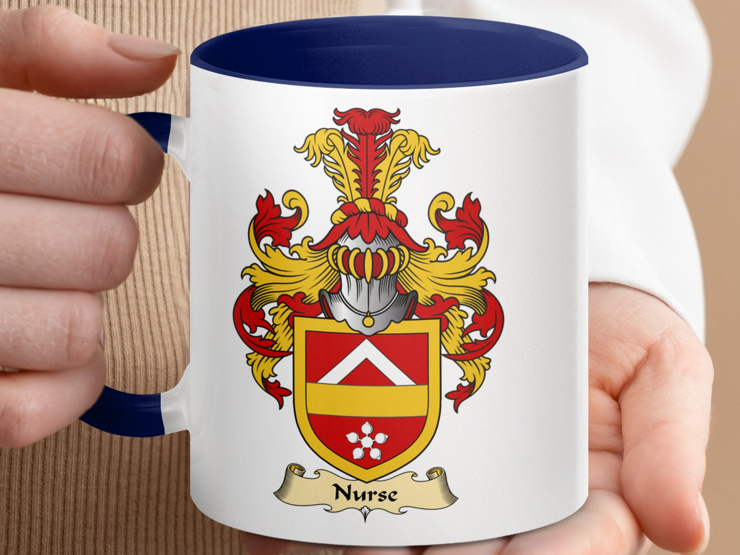 Old Scottish Clan Nurse Family Coat of Arms Mug - Living Stone Gifts