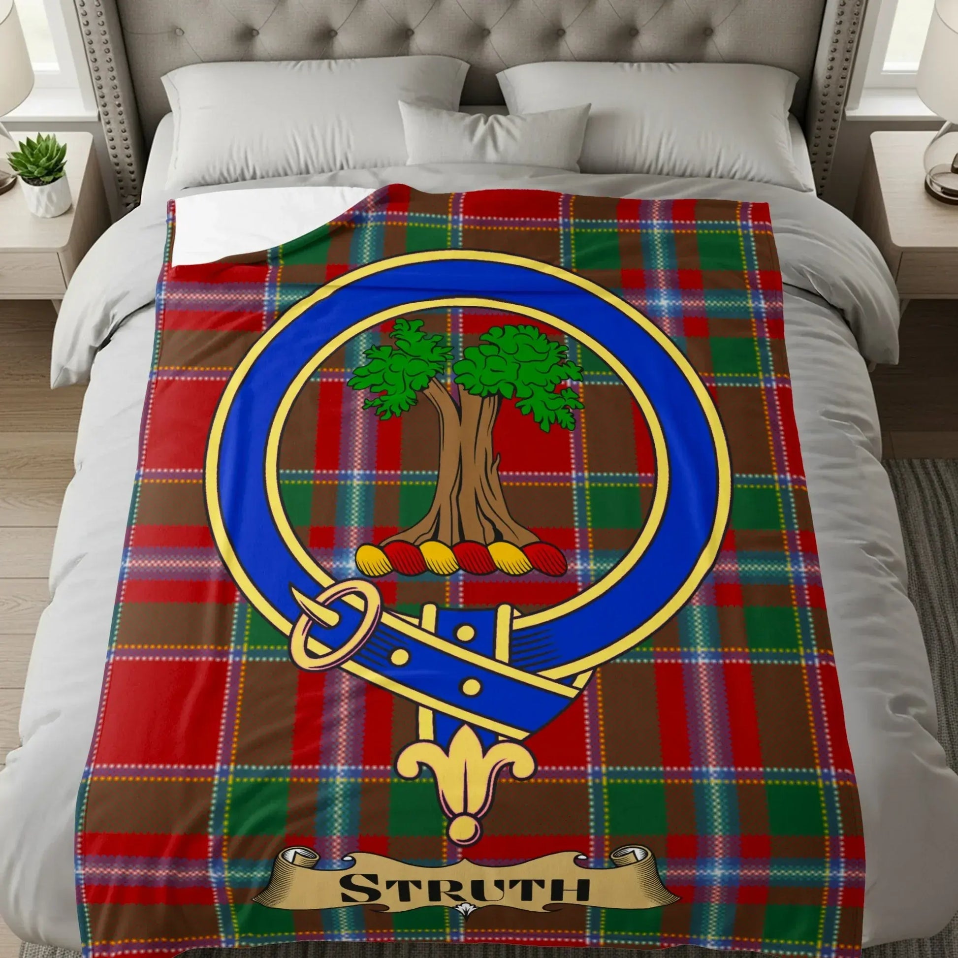 Scottish Clan Crest Badge Blanket Struth Product Blanket