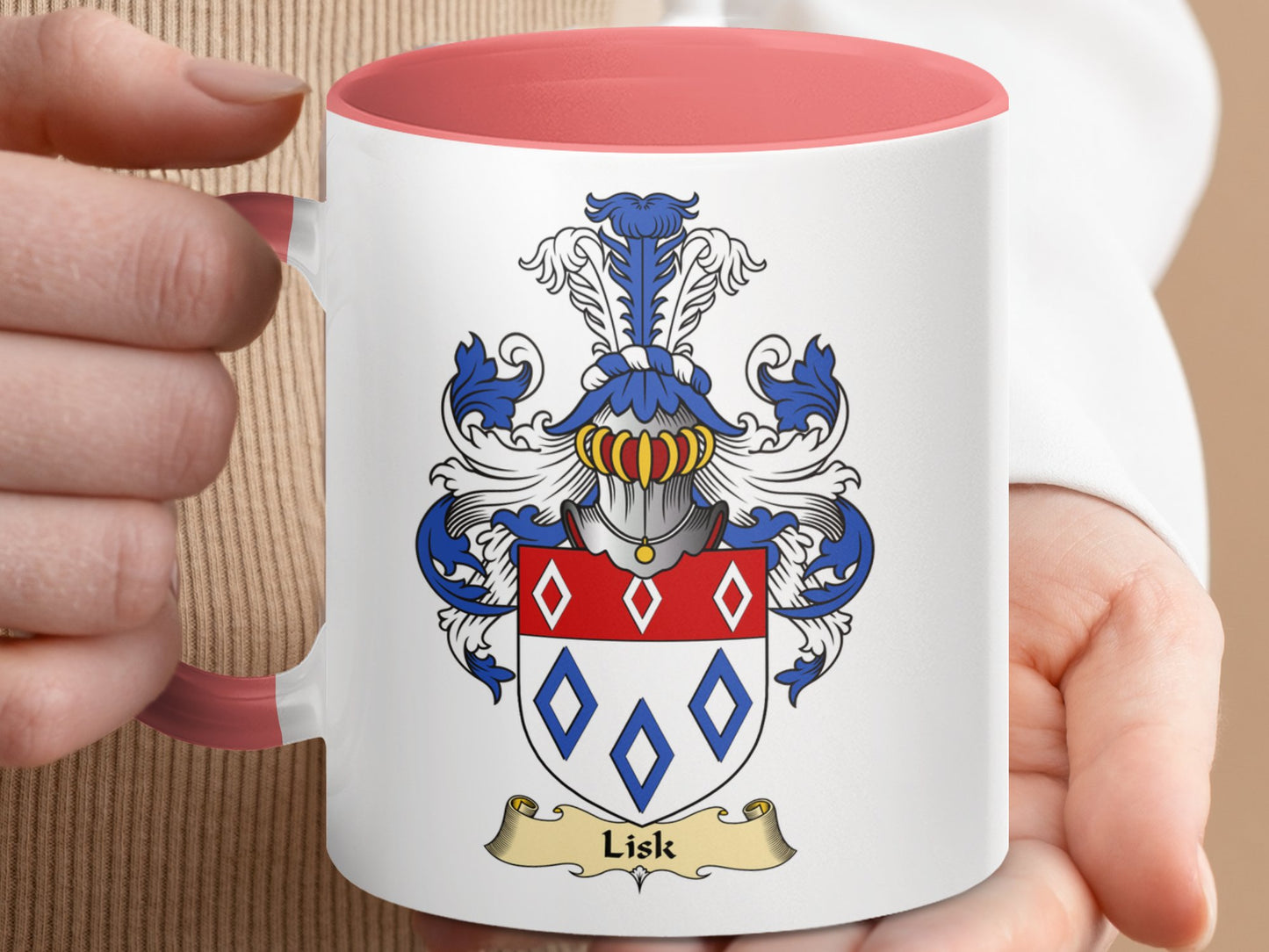 Clan Lisk Scottish Clan Surname Coat of Arms Mug - Living Stone Gifts