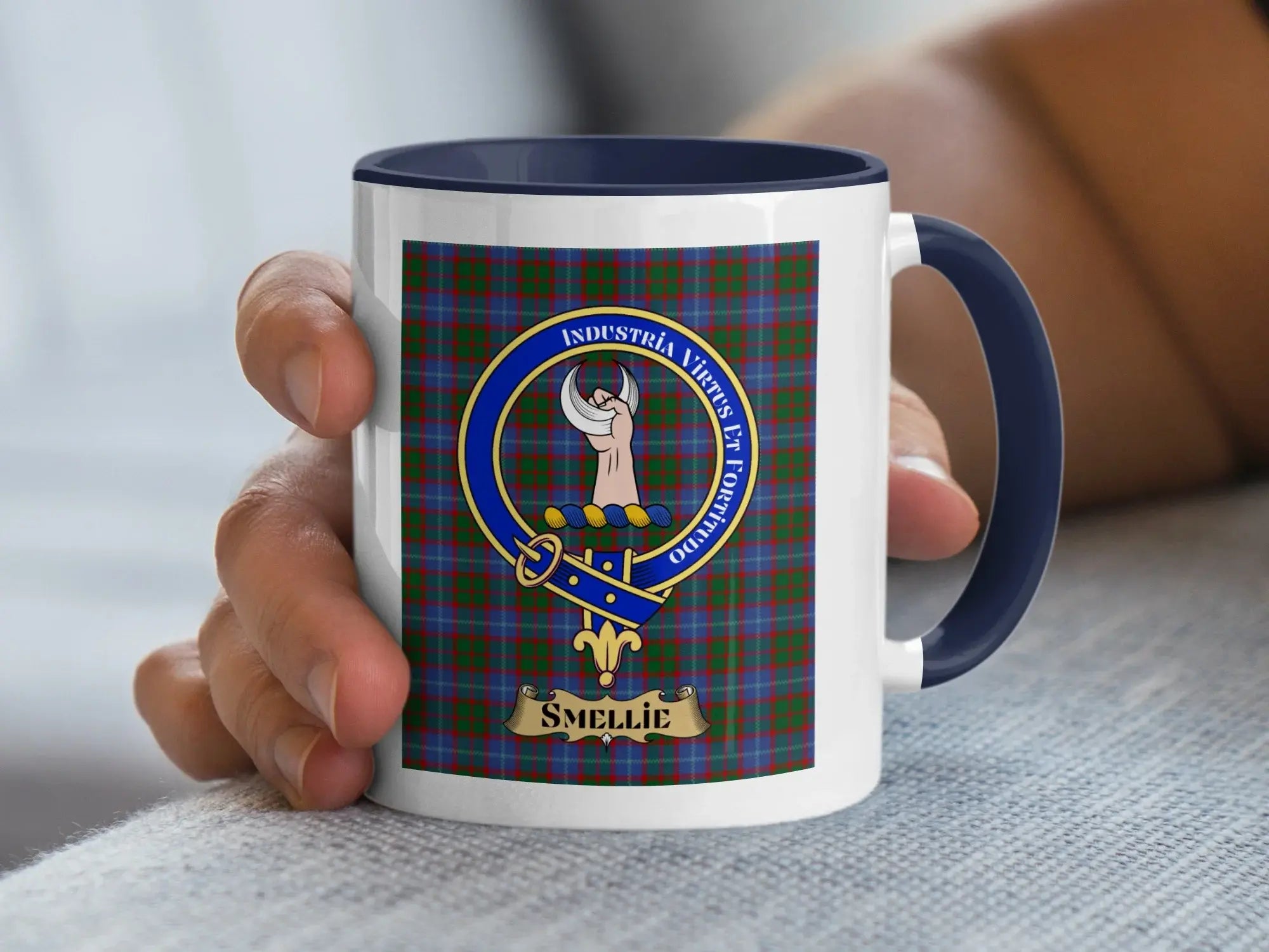 Industria Virtus Et Fortitudo Smellie Clan Mug