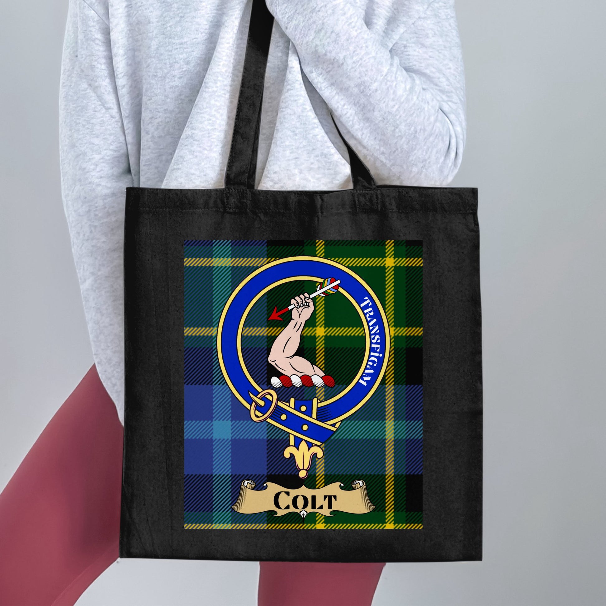 Colt Clan Crest Tartan Pattern Scottish Tote Bag - Living Stone Gifts