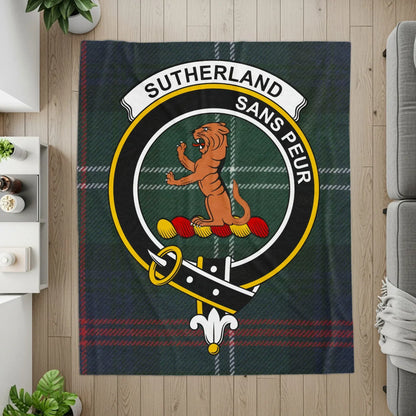 Sutherland Sans Peur Tartan Crest Blanket product