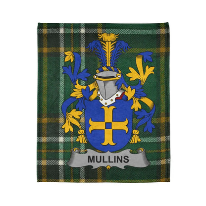Mullins Family Crest Plaid Pattern Blanket product