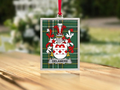 Delamere Family Crest Plaid Decorative Ornament product type