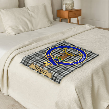 Scottish Clan Scott Crest Plaid Design Throw Blanket - Living Stone Gifts