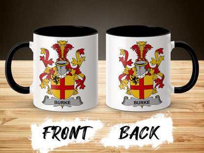 Burke Surname Irish Family Crest Design Mug - Living Stone Gifts