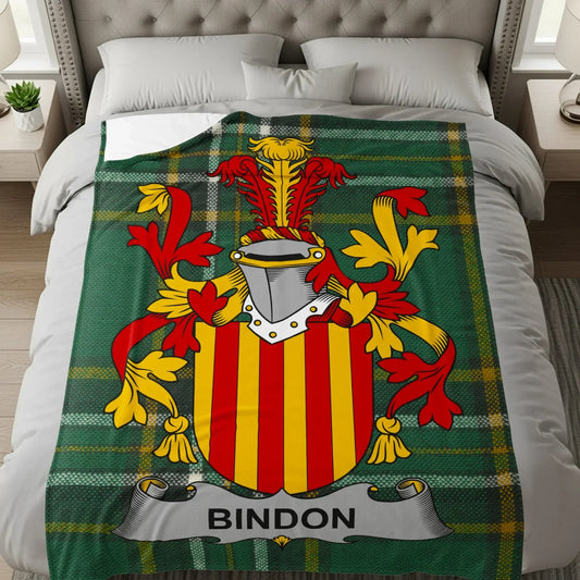 Bindon Family Crest Plaid Pattern Blanket product