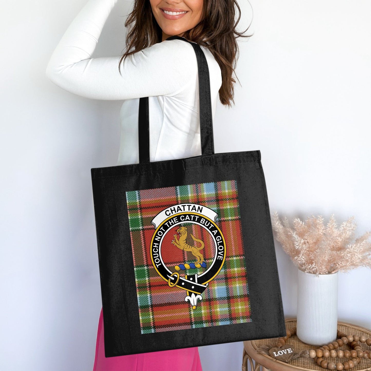 Chattan Clan Scottish Tartan Tote Bag - Living Stone Gifts