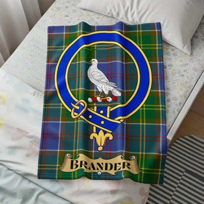 Personalized Brander Crest Plaid Throw Blanket product