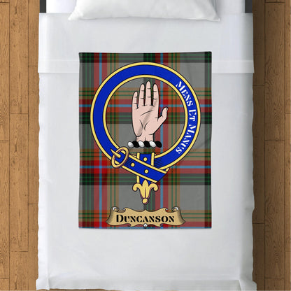 Scottish Clan Duncanson Crest Tartan Blanket - Living Stone Gifts