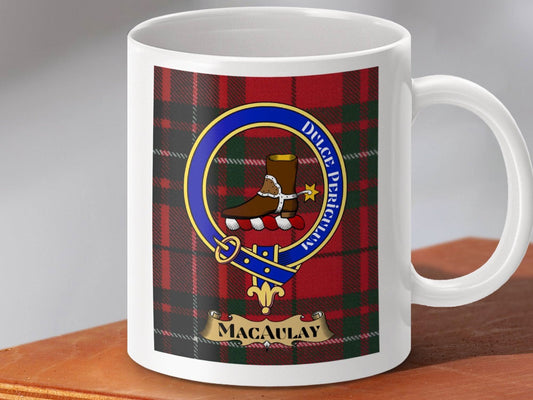 Macaulay Clan Crest Tartan Print Ceramic Mug product