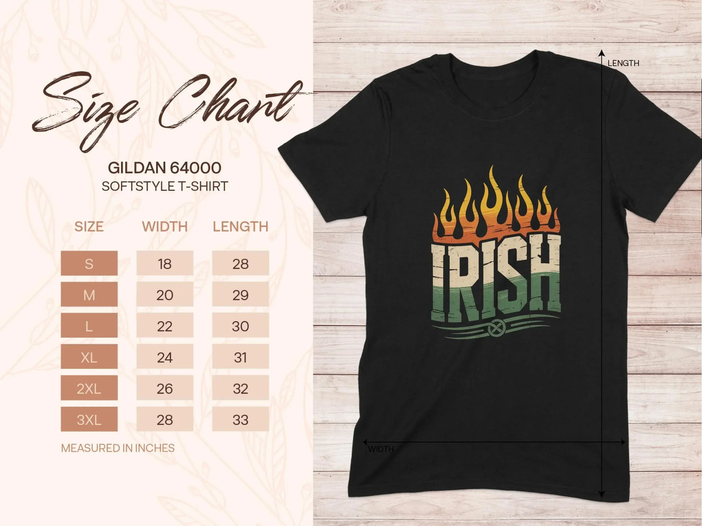 Irish Flag Flame Design Softstyle T-Shirt product