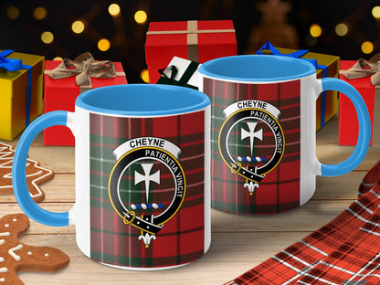 Clan Cheyne Scottish Tartan Crest Mug - Living Stone Gifts