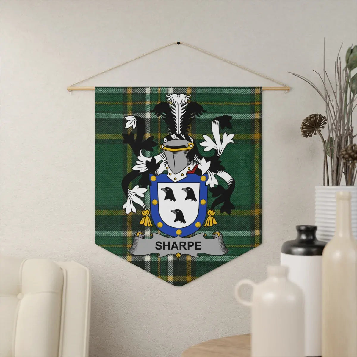 Sharpe Family Crest Tartan Wall Hanging Décor product