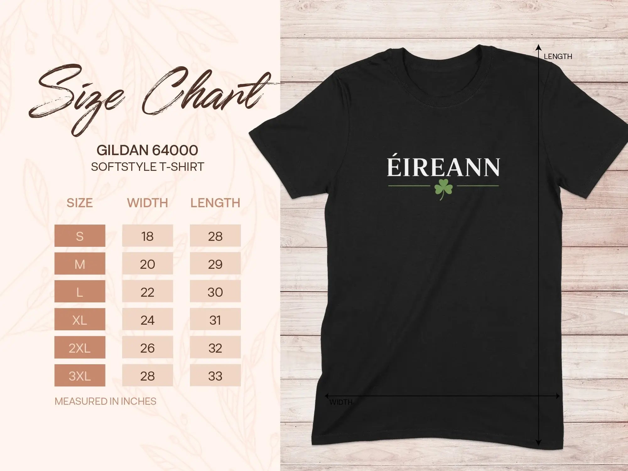 ÉIREANN Clover Gildan 64000 Softstyle T-shirt Product
