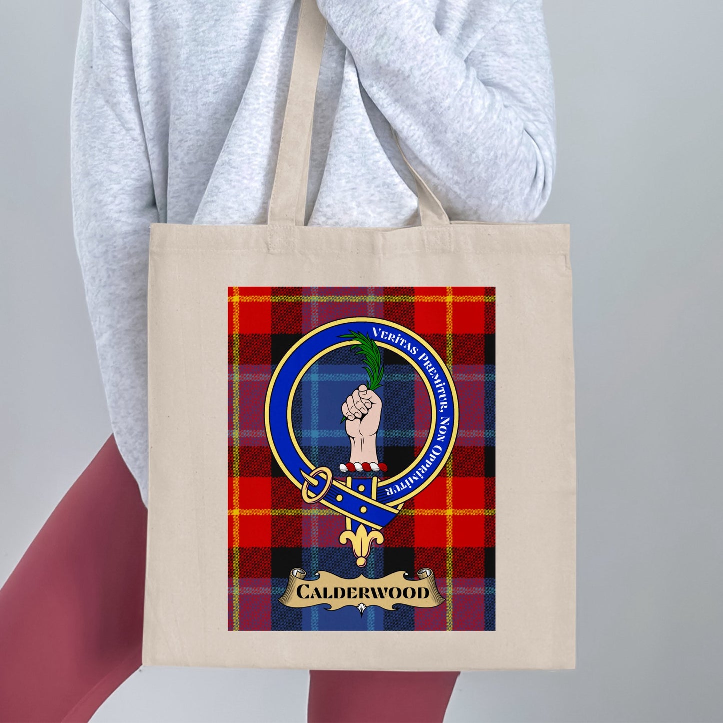 Calderwood clan scottish tartan Tote Bag - Living Stone Gifts