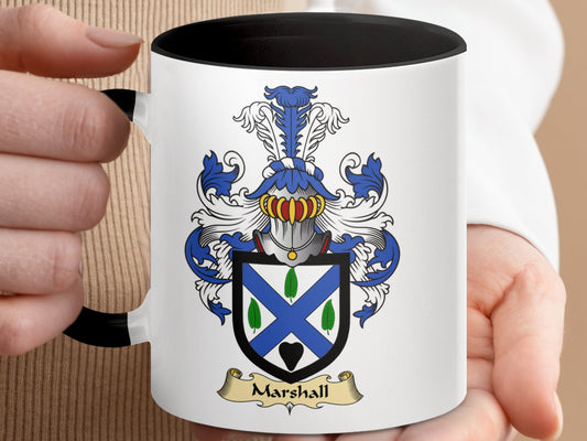 Scottish Clan Marshall Coat of Arms Emblem Mug - Living Stone Gifts