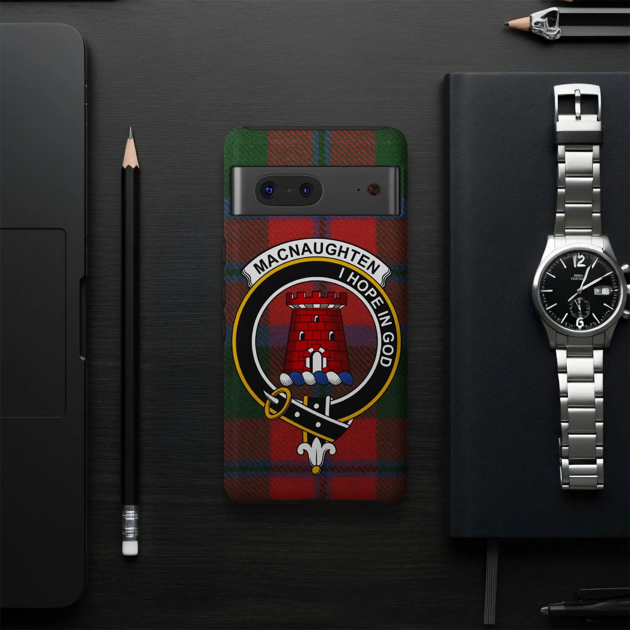 MacNaughten I Hope In God Clan Tartan Phone Case