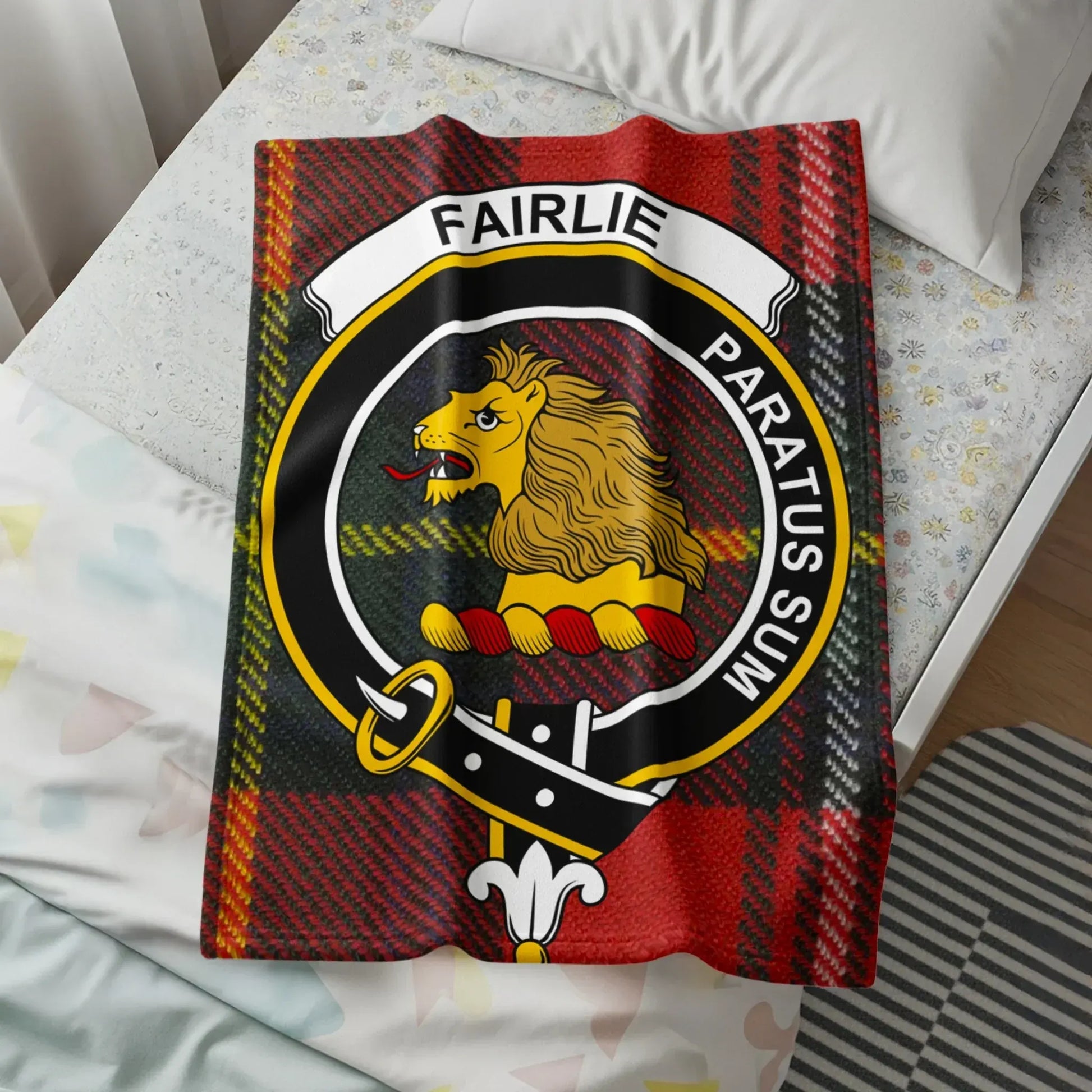 Fairlie Paratus Sum Lion Emblem Plaid Blanket product
