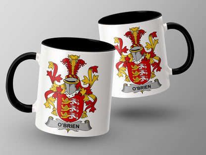 O'Brien Family Coat of Arms Crest Surname Mug - Living Stone Gifts