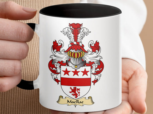 MacRae Family Crest Clan History Accent Coffee Mug - Living Stone Gifts