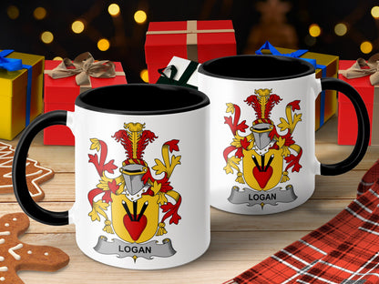 Logan Family Crest Unique Irish Coat of Arms Mug - Living Stone Gifts