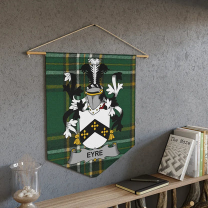 Plaid Decor Wall Hanging with Family Crest product type