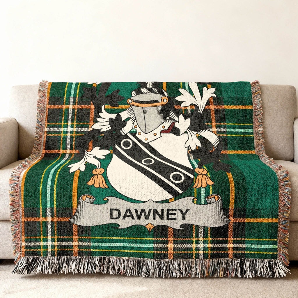 Dawney Family Crest Tartan Plaid Throw Blanket product type