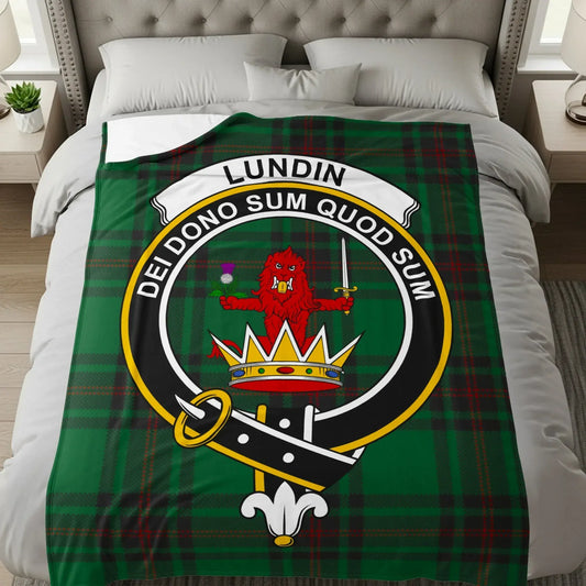 Lundin Clan Crest Tartan Blanket Home Decor product type