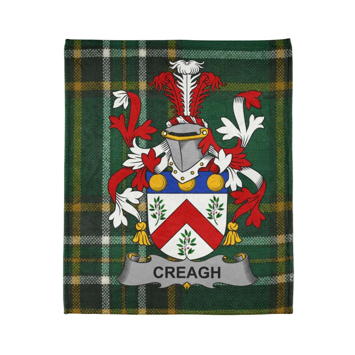 Family Crest Tartan Blanket Creagh Design product
