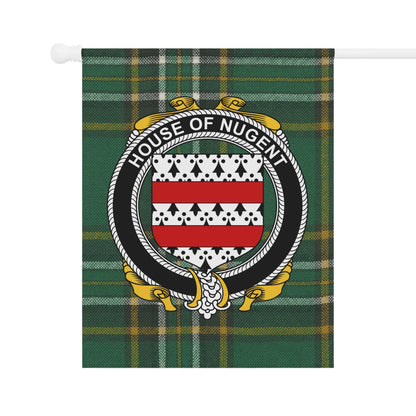 House of Nugent Crest Tartan Wall Banner Flag