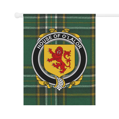 House of O'Lalor Crest Plaid Decorative Flag