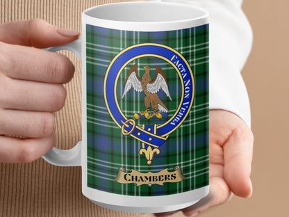 Chambers Scottish Clan Crest Tartan Design Mug - Living Stone Gifts