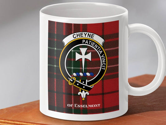 Classic Cheyne Family Crest Mug Clan Plaid Pattern product