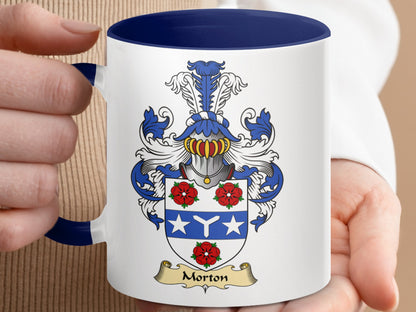 Morton Scottish Clan Surname Family Crest Mug - Living Stone Gifts